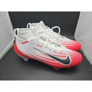 Nike Zoom Air Vapor Pro 1 Football Cleats White Red FB3298-102 Men's Size 8.5